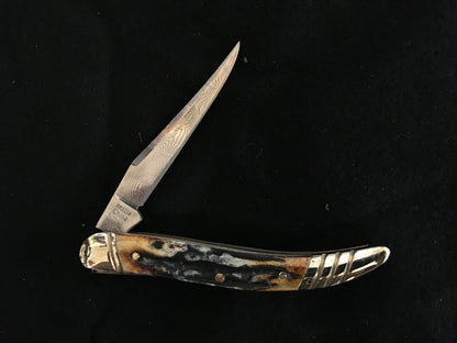 Rough Ryder Cinnamon Stag Damascus Toothpick RR2154
